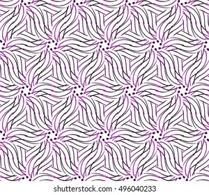 flower abstract seamless pattern. vector. purple gradient