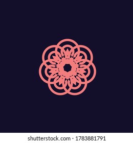 Flower abstract simple shape logo icon design
