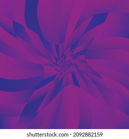 Flower. Abstract spiral paint decorative design element. Vector illustration