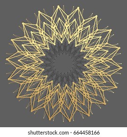 Flower abstract style molecular structure, vector illustration design