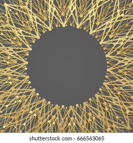 Flower abstract style molecular structure, vector illustration design