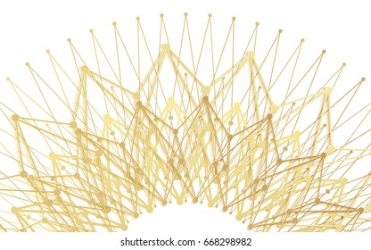 Flower abstract style molecular structure, vector illustration design