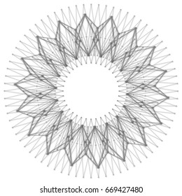 Flower abstract style molecular structure, vector illustration design