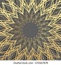 Flower abstract style molecular structure, vector illustration design