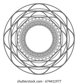 Flower abstract style molecular structure, vector illustration design