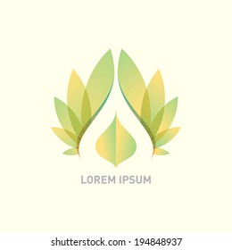 flower abstract vector design template. Health & SPA 