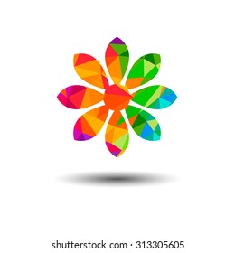 flower abstract vector floral icon element design