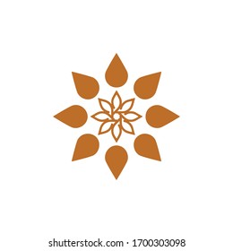 flor abstracto vectorial floral simple logo diseño plantilla decoración comercial icono empresa símbolo de arte concepto