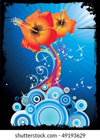 flower abstract vector illustration