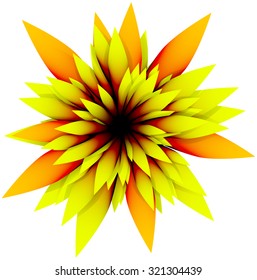 flower abstract vector illustration isolated eps 10 / flower
