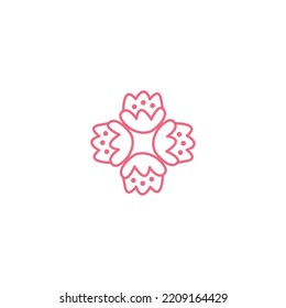 Flower abstract vector logo design