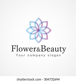  flower abstract vector logo design template