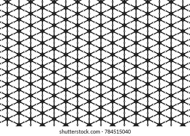 Flower - abstract vector pattern - black and white