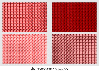 Flower - abstract vector pattern - red
