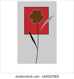 abstracción de flores en un fondo gris