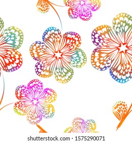 Flower abstraction. Seamless floral abstract background. Vector illustration