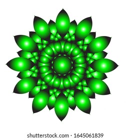 flower abstrak. Fantasy round pattern. Circular ornament design element. vector illustration