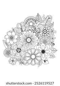 Flower Adult Coloring Pages Relax and Unleash Your Creativity