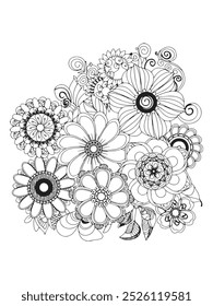 Flower Adult Coloring Pages Relax and Unleash Your Creativity