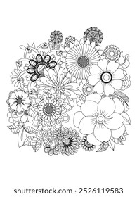 Flower Adult Coloring Pages Relax and Unleash Your Creativity