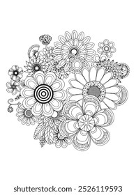 Flower Adult Coloring Pages Relax and Unleash Your Creativity