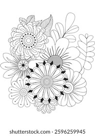 flower adults and kids art design