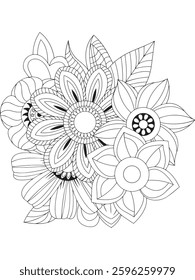 flower adults and kids art design