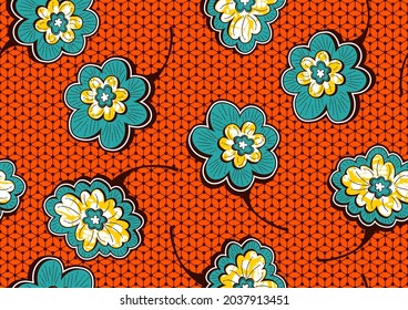flower african seamless pattern, picture art and abstract background.