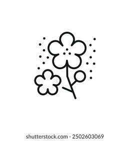 Flower allergy icon. Simple flower allergy icon for social media, app, and web design. Vector illustration.