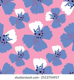 flower allover pattern with digital background