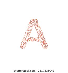 Flower Alphabet of the English language - letter -