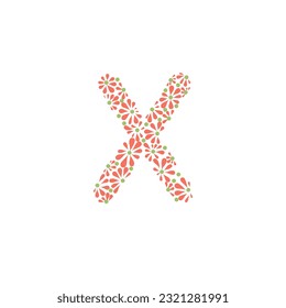 Flower Alphabet of the English language - letter -