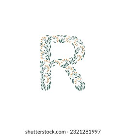 Flower Alphabet of the English language - letter -