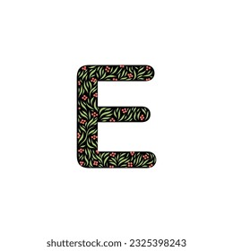 Flower Alphabet of the English language - letter 