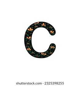 Flower Alphabet of the English language - letter 