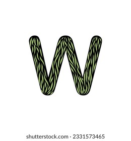 Flower Alphabet of the English language - letter -