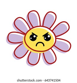 flower angry cheeks and close eyes