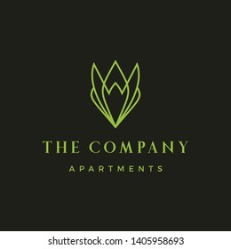 The Flower apartment Logo Design Inspiration