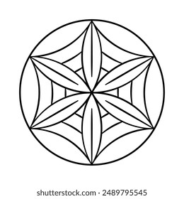 La flor de Afrodita. Símbolo de feminidad, geometría sacra. La rosa de Afrodita.