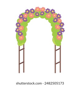 Flower arch icon clipart avatar logtotype isolated vector illustration 