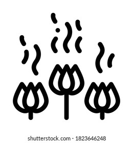 flower aromatic odor icon vector. flower aromatic odor sign. isolated contour symbol illustration