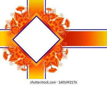 Flower arrangement card can be used for packaging, luxury products, production, industry, invitations, weddings,  greeting cards, birthdays, posters, announcements. Hand drawn, vector illustration.