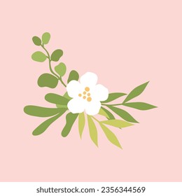 Flower arrangement illustration. Wedding concept with flowers. Floral poster, invite. Vector arrangements for greeting card or invitation design