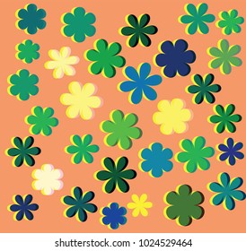 Flower arrangement on a beige background, vector