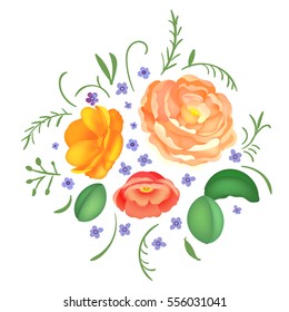 Flower arrangement. Vector illustration