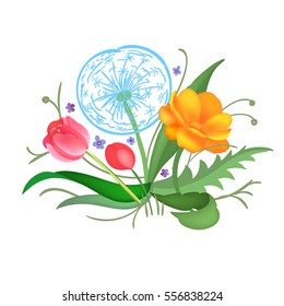 Flower arrangement. Vector illustration