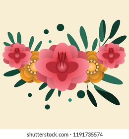 flower art background vector illustration 