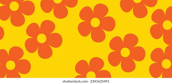 Flower art background vector. Wallpaper design with floral paint leaves and flowers nature design for cover, wall art, invitation, fabric, poster, canvas print. Blooming midsummer seamless pattern