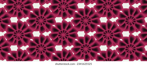 Flower art background vector. Wallpaper design with floral paint leaves and flowers nature design for cover, wall art, invitation, fabric, poster, canvas print. Blooming midsummer seamless pattern