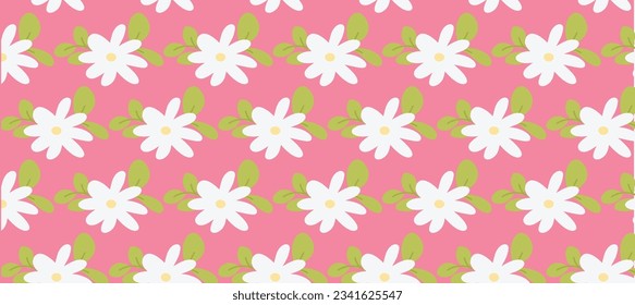 Vector de fondo de arte de flores. Diseño de papel tapiz con hojas de pintura floral y diseño de la naturaleza floral para cubierta, arte de pared, invitación, tela, afiche, estampado de tela. Patrón fluido de verano medio en flor